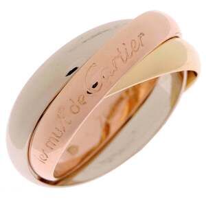 CARTIER Authentic Gold Trinity Ring #52